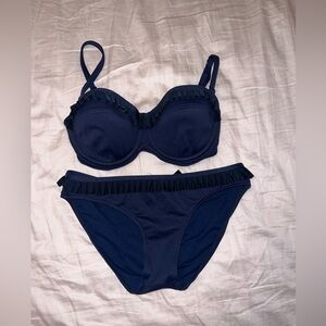 Like New SEAFOLLY Goddess Biba Bustier Bikini Top & Bottoms